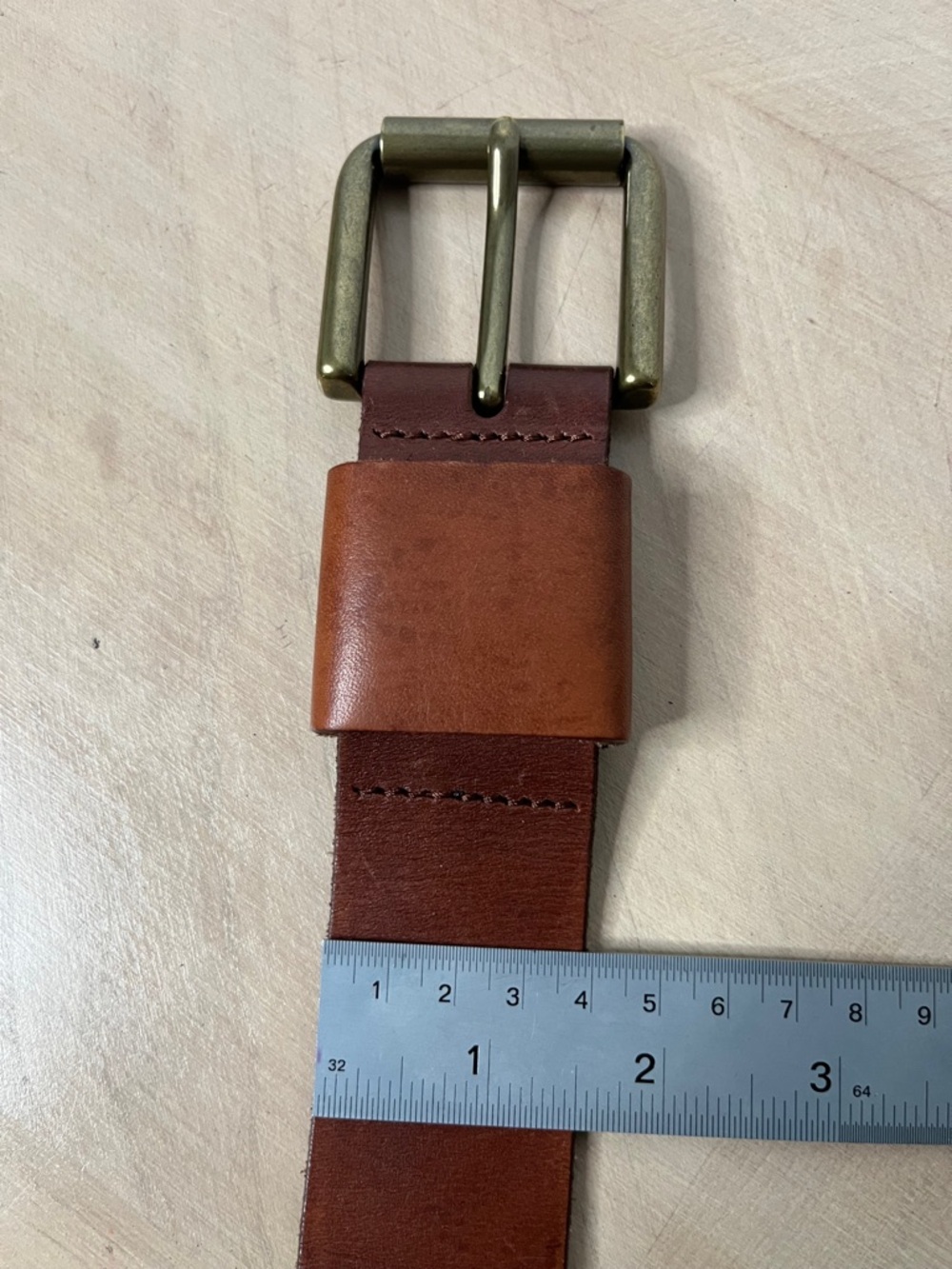 Banana Republic Men's Classic Brown Leather Belt - Size 36 - Picture 3 of 8